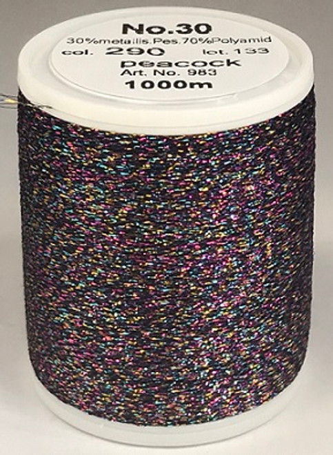 Unexpected textured dimension and dazzling embroidery is guaranteed with this sparkling metallised thread, exclusive to MADEIRA. Smoothly running festive and magnificent colours ensure glittering reflexes.

The Supertwist opal colours are denim-wash resistant have a deep richness and colour depth