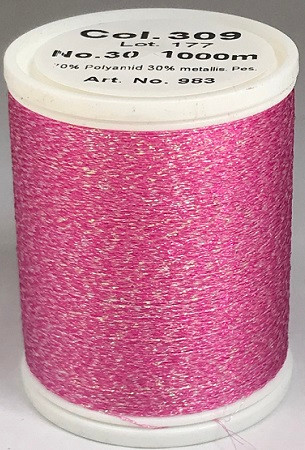 Unexpected textured dimension and dazzling embroidery is guaranteed with this sparkling metallised thread, exclusive to MADEIRA. Smoothly running festive and magnificent colours ensure glittering reflexes.

The Supertwist opal colours are denim-wash resistant have a deep richness and colour depth