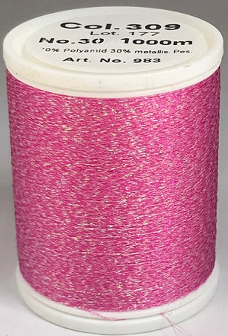 Unexpected textured dimension and dazzling embroidery is guaranteed with this sparkling metallised thread, exclusive to MADEIRA. Smoothly running festive and magnificent colours ensure glittering reflexes.

The Supertwist opal colours are denim-wash resistant have a deep richness and colour depth