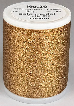 Unexpected textured dimension and dazzling embroidery is guaranteed with this sparkling metallised thread, exclusive to MADEIRA. Smoothly running festive and magnificent colours ensure glittering reflexes.