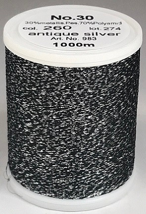 Unexpected textured dimension and dazzling embroidery is guaranteed with this sparkling metallised thread, exclusive to MADEIRA. Smoothly running festive and magnificent colours ensure glittering reflexes.