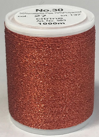 Unexpected textured dimension and dazzling embroidery is guaranteed with this sparkling metallised thread, exclusive to MADEIRA. Smoothly running festive and magnificent colours ensure glittering reflexes.