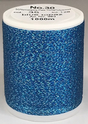 Unexpected textured dimension and dazzling embroidery is guaranteed with this sparkling metallised thread, exclusive to MADEIRA. Smoothly running festive and magnificent colours ensure glittering reflexes.