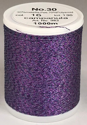 Unexpected textured dimension and dazzling embroidery is guaranteed with this sparkling metallised thread, exclusive to MADEIRA. Smoothly running festive and magnificent colours ensure glittering reflexes.