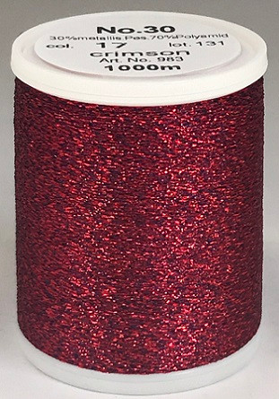 Unexpected textured dimension and dazzling embroidery is guaranteed with this sparkling metallised thread, exclusive to MADEIRA. Smoothly running festive and magnificent colours ensure glittering reflexes.