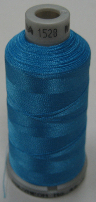 Madeira's 100% polyester embroidery thread, Polyneon is constructed of a specially developed raw material which eliminates looping, puckering and virtually all thread breaks.  Suitable for almost any application, Polyneon's unique formula makes this thread extremely durable and smooth running.  Vibrant colors, are glossy, as well as resistant to chlorine bleach, making Polyneon the ideal thread for embroidering on uniforms, safety garments and commercial linens.