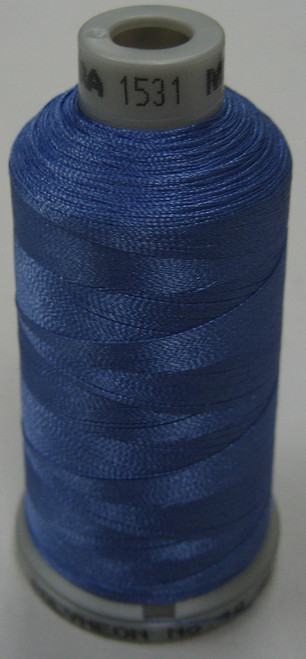 Madeira's 100% polyester embroidery thread, Polyneon is constructed of a specially developed raw material which eliminates looping, puckering and virtually all thread breaks.  Suitable for almost any application, Polyneon's unique formula makes this thread extremely durable and smooth running.  Vibrant colors, are glossy, as well as resistant to chlorine bleach, making Polyneon the ideal thread for embroidering on uniforms, safety garments and commercial linens.