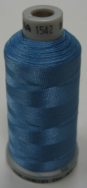 Madeira's 100% polyester embroidery thread, Polyneon is constructed of a specially developed raw material which eliminates looping, puckering and virtually all thread breaks.  Suitable for almost any application, Polyneon's unique formula makes this thread extremely durable and smooth running.  Vibrant colors, are glossy, as well as resistant to chlorine bleach, making Polyneon the ideal thread for embroidering on uniforms, safety garments and commercial linens.