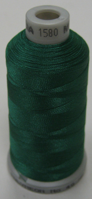 Madeira's 100% polyester embroidery thread, Polyneon is constructed of a specially developed raw material which eliminates looping, puckering and virtually all thread breaks.  Suitable for almost any application, Polyneon's unique formula makes this thread extremely durable and smooth running.  Vibrant colors, are glossy, as well as resistant to chlorine bleach, making Polyneon the ideal thread for embroidering on uniforms, safety garments and commercial linens.