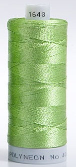 Madeira's 100% polyester embroidery thread, Polyneon is constructed of a specially developed raw material which eliminates looping, puckering and virtually all thread breaks.  Suitable for almost any application, Polyneon's unique formula makes this thread extremely durable and smooth running.  Vibrant colors, are glossy, as well as resistant to chlorine bleach, making Polyneon the ideal thread for embroidering on uniforms, safety garments and commercial linens.