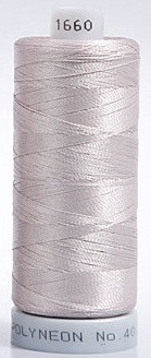Madeira's 100% polyester embroidery thread, Polyneon is constructed of a specially developed raw material which eliminates looping, puckering and virtually all thread breaks.  Suitable for almost any application, Polyneon's unique formula makes this thread extremely durable and smooth running.  Vibrant colors, are glossy, as well as resistant to chlorine bleach, making Polyneon the ideal thread for embroidering on uniforms, safety garments and commercial linens.