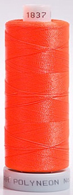 Madeira's 100% polyester embroidery thread, Polyneon is constructed of a specially developed raw material which eliminates looping, puckering and virtually all thread breaks.  Suitable for almost any application, Polyneon's unique formula makes this thread extremely durable and smooth running.  Vibrant colors, are glossy, as well as resistant to chlorine bleach, making Polyneon the ideal thread for embroidering on uniforms, safety garments and commercial linens.