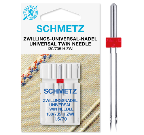 System 130/705 H ZWI 1.6

Needle distance 1.6mm

Ideal for pintucks, single and multicoloured decorative seams, hems.

1 twin needle per card - sold as 1 item.