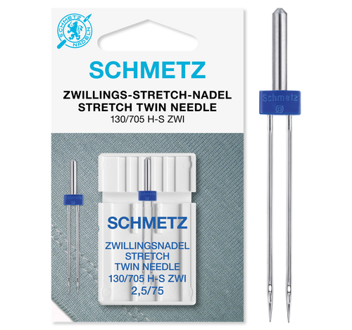 System 130/705 H-S ZWI Ne 2.5

When sewing with stretch and/or jersey fabric, you need to use a stretch twin needle. 

Needle distance 2.5 mm, size 75/11.

1 twin needle per card - sold as 1 item.