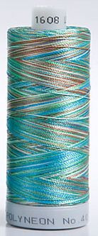 Madeira's 100% polyester embroidery thread, Polyneon is constructed of a specially developed raw material which eliminates looping, puckering and virtually all thread breaks.  Suitable for almost any application, Its extraordinary dyeing process produces stunning and ever-changing colours throughout the whole spool. Give a magical appearance to all your sewing with “Astro Colour” - every embroidery will be a unique masterpiece.