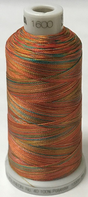 Madeira's 100% polyester embroidery thread, Polyneon is constructed of a specially developed raw material which eliminates looping, puckering and virtually all thread breaks. Suitable for almost any application, Its extraordinary dyeing process produces stunning and ever-changing colours throughout the whole spool. Give a magical appearance to all your sewing with “Astro Colour” - every embroidery will be a unique masterpiece. Madeira's 100% polyester embroidery thread, Polyneon is constructed of a specially developed raw material which eliminates looping, puckering and virtually all thread breaks. Suitable for almost any application, Its extraordinary dyeing process produces stunning and ever-changing colours throughout the whole spool. Give a magical appearance to all your sewing with “Astro Colour” - every embroidery will be a unique masterpiece.