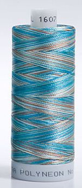 Madeira's 100% polyester embroidery thread, Polyneon is constructed of a specially developed raw material which eliminates looping, puckering and virtually all thread breaks.  Suitable for almost any application, Its extraordinary dyeing process produces stunning and ever-changing colours throughout the whole spool. Give a magical appearance to all your sewing with “Astro Colour” - every embroidery will be a unique masterpiece.