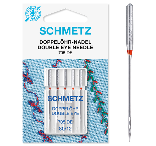 System 705 DE

Schmetz Double Eye Needles (also known as Basting or Magic needles) have two eyes, one above the other on the one shank. Great for decorative seams with decorative threads. 

Size 80/12 only. 

Packet of five needles sold as 1 item.