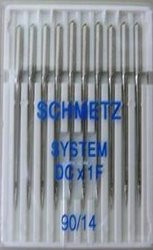 System DCx1F

These Overlock needles are shorter than normal and have a round top with a flat side. Used on most Household Overlock Machines.

Size 75/11 and 90/14

Packet of ten needles sold as 1 item.