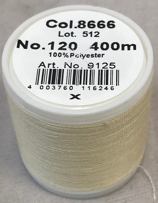 400 m of Aerofil Sew All Thread is the perfect meterage for the dedicated hobby sewer. A top quality sewing thread at an unbeatable price and the best cost performance ratio. The colours have been carefully selected and offer the optimum choice to fulfil all colour desires.

For best sewing results we recommend the use of the MADEIRA universal sewing needle size #80/12 of premium Titanium quality.