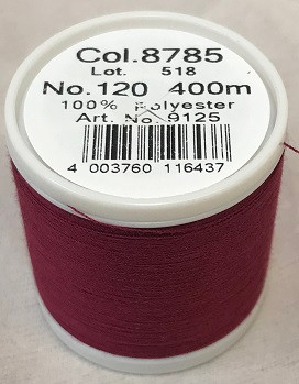 400 m of Aerofil Sew All Thread is the perfect meterage for the dedicated hobby sewer. A top quality sewing thread at an unbeatable price and the best cost performance ratio. The colours have been carefully selected and offer the optimum choice to fulfil all colour desires.

For best sewing results we recommend the use of the MADEIRA universal sewing needle size #80/12 of premium Titanium quality.