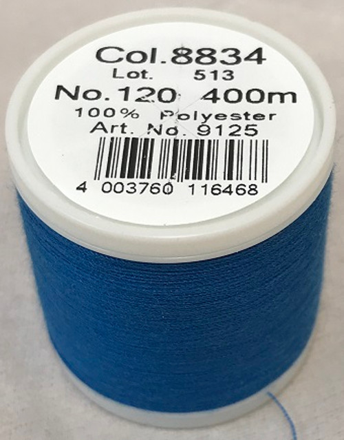 400 m of Aerofil Sew All Thread is the perfect meterage for the dedicated hobby sewer. A top quality sewing thread at an unbeatable price and the best cost performance ratio. The colours have been carefully selected and offer the optimum choice to fulfil all colour desires.

For best sewing results we recommend the use of the MADEIRA universal sewing needle size #80/12 of premium Titanium quality.