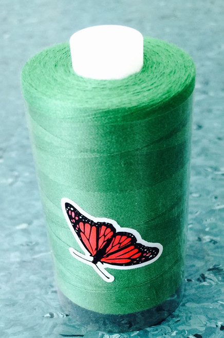 Article PS120, 1000 metres
This is a 2 ply thread with a 40/2 thread count. Ideal for over-locking and general sewing. 
Available in 34 colours on 1000m spools. Sometimes called Butterfly Thread.
Black, White, Natural, Mid Grey and Navy available on 5000m cones