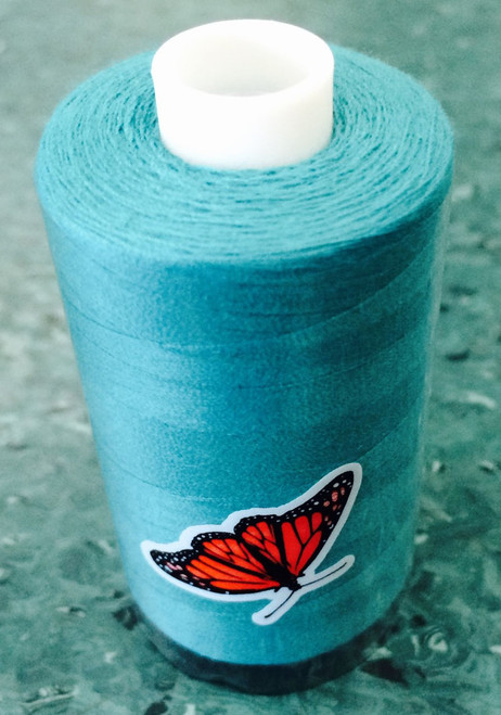 Article PS120, 1000 metres
This is a 2 ply thread with a 40/2 thread count. Ideal for over-locking and general sewing. 
Available in 34 colours on 1000m spools. Sometimes called Butterfly Thread.
Black, White, Natural, Mid Grey and Navy available on 5000m cones