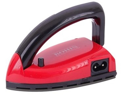 This mini dry iron is a great travel companion due to its small size (7cm with handle up, 4 cm with the handle down). 

Great for appliques, embroidery, quilting and origami.