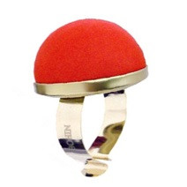 Great little tool, the wrist pincushion goes where you go and saves looking for pins when you are standing there holding an area to secure. Use this while working on a project to hold all of your loose pins and needles
1 Velvet Pincushion on a metallic wrist bracelet.