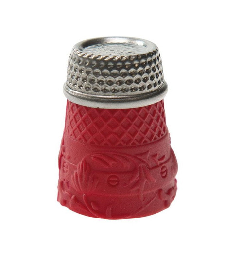 These silicon thimbles help protect your fingers whilst sewing. They have steel tops with 1 thimble per blister pack. They are a Red colour and size M".