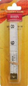 Bohin all purpose tape measure is suitable for all types of projects. It does not stretch, shrink or tear and is water resistant.
Tape measure - 150cm in length