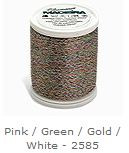 100m reel

65% viscose - 35% polyester

Glamour No.8 is a thick thread designed to run smoothly through the loopers of an overlocker performing magic on seams, hems and edges of distinctive sheen.

Glamour No.8 is perfect for bobbin work and the brilliant choice for couching and all types of decorative stitching