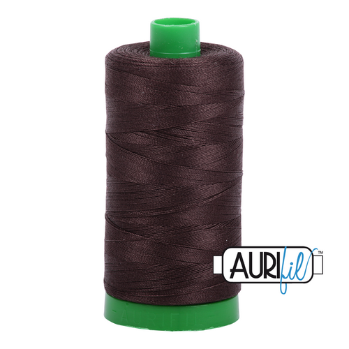 Aurifil 40wt Thread - 1000m
The 1000m spools are perfect for that medium to large project when you are worried about running out of thread.
The 40wt range is the favourite choice for machine quilting and embroidery. The slightly heavier thread emphasizes the quilting stitches and will show up more in your work.
This is a high quality 100% Cotton thread, making it ideal for all forms machine work whether it is on Applique, for Quilting, Machine Piecing or Long-arm Quilting.
If you prefer to do things by hand, this is ideal for Cross stitching, Hand Piecing and work with Lace. Aurifil 40wt Thread - 1000m
The 1000m spools are perfect for that medium to large project when you are worried about running out of thread.
The 40wt range is the favourite choice for machine quilting and embroidery. The slightly heavier thread emphasizes the quilting stitches and will show up more in your work.
This is a high quality 100% Cotton thread, making it ideal for all forms machine work whether it is on Applique, for Quilting, Machine Piecing or Long-arm Quilting.
If you prefer to do things by hand, this is ideal for Cross stitching, Hand Piecing and work with Lace.