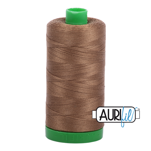 Aurifil 40 Wt 100% Cotton
1000mt (1094yds) Green Spool.
The 40wt range is a versatile, all purpose thread. Long-Arm quilters love how it can run at high speeds with little to no breakage.
This is a high quality 100% Cotton thread, making it ideal for all forms machine work whether it is on Applique, for Quilting, Machine Piecing or Long-arm Quilting.
If you prefer to do things by hand, this is ideal for Cross stitching, Hand Piecing and work with Lace.
We have 270 colours available on 1000m(1094 yds) spools. Aurifil 40 Wt 100% Cotton
1000mt (1094yds) Green Spool.
The 40wt range is a versatile, all purpose thread. Long-Arm quilters love how it can run at high speeds with little to no breakage.
This is a high quality 100% Cotton thread, making it ideal for all forms machine work whether it is on Applique, for Quilting, Machine Piecing or Long-arm Quilting.
If you prefer to do things by hand, this is ideal for Cross stitching, Hand Piecing and work with Lace.
We have 270 colours available on 1000m(1094 yds) spools.