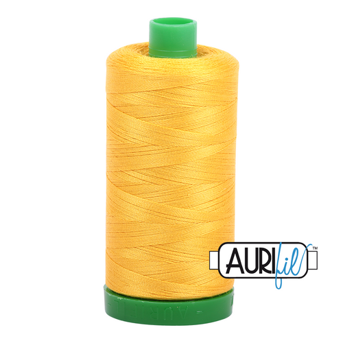 Aurifil 40 Wt 100% Cotton

1000mt (1094yds) Green Spool.

The 40wt range is a versatile, all purpose thread. Long-Arm quilters love how it can run at high speeds with little to no breakage.  

This is a high quality 100% Cotton thread, making it ideal for all forms machine work whether it is on Applique, for Quilting, Machine Piecing or Long-arm Quilting.

If you prefer to do things by hand, this is ideal for Cross stitching, Hand Piecing and work with Lace.

We have 270 colours available on 1000m(1094 yds) spools.