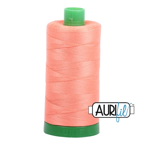 Aurifil 40 Wt 100% Cotton
1000mt (1094yds) Green Spool.
The 40wt range is a versatile, all purpose thread. Long-Arm quilters love how it can run at high speeds with little to no breakage.
This is a high quality 100% Cotton thread, making it ideal for all forms machine work whether it is on Applique, for Quilting, Machine Piecing or Long-arm Quilting.
If you prefer to do things by hand, this is ideal for Cross stitching, Hand Piecing and work with Lace.
We have 270 colours available on 1000m(1094 yds) spools. Aurifil 40 Wt 100% Cotton
1000mt (1094yds) Green Spool.
The 40wt range is a versatile, all purpose thread. Long-Arm quilters love how it can run at high speeds with little to no breakage.
This is a high quality 100% Cotton thread, making it ideal for all forms machine work whether it is on Applique, for Quilting, Machine Piecing or Long-arm Quilting.
If you prefer to do things by hand, this is ideal for Cross stitching, Hand Piecing and work with Lace.
We have 270 colours available on 1000m(1094 yds) spools.