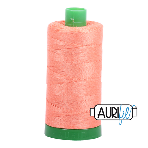 Aurifil 40 Wt 100% Cotton

1000mt (1094yds) Green Spool.

The 40wt range is a versatile, all purpose thread. Long-Arm quilters love how it can run at high speeds with little to no breakage.  

This is a high quality 100% Cotton thread, making it ideal for all forms machine work whether it is on Applique, for Quilting, Machine Piecing or Long-arm Quilting.

If you prefer to do things by hand, this is ideal for Cross stitching, Hand Piecing and work with Lace.

We have 270 colours available on 1000m(1094 yds) spools.