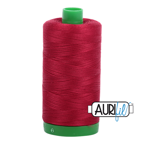 Aurifil 40 Wt 100% Cotton

1000mt (1094yds) Green Spool.

The 40wt range is a versatile, all purpose thread. Long-Arm quilters love how it can run at high speeds with little to no breakage.  

This is a high quality 100% Cotton thread, making it ideal for all forms machine work whether it is on Applique, for Quilting, Machine Piecing or Long-arm Quilting.

If you prefer to do things by hand, this is ideal for Cross stitching, Hand Piecing and work with Lace.

We have 270 colours available on 1000m(1094 yds) spools.