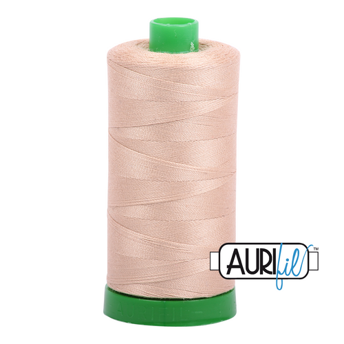 Aurifil 40 Wt 100% Cotton

1000mt (1094yds) Green Spool.

The 40wt range is a versatile, all purpose thread. Long-Arm quilters love how it can run at high speeds with little to no breakage.  

This is a high quality 100% Cotton thread, making it ideal for all forms machine work whether it is on Applique, for Quilting, Machine Piecing or Long-arm Quilting.

If you prefer to do things by hand, this is ideal for Cross stitching, Hand Piecing and work with Lace.

We have 270 colours available on 1000m(1094 yds) spools.