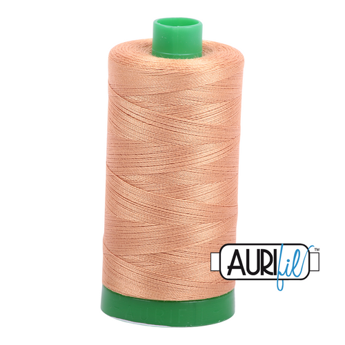 Aurifil 40 Wt 100% Cotton

1000mt (1094yds) Green Spool.

The 40wt range is a versatile, all purpose thread. Long-Arm quilters love how it can run at high speeds with little to no breakage.  

This is a high quality 100% Cotton thread, making it ideal for all forms machine work whether it is on Applique, for Quilting, Machine Piecing or Long-arm Quilting.

If you prefer to do things by hand, this is ideal for Cross stitching, Hand Piecing and work with Lace.

We have 270 colours available on 1000m(1094 yds) spools.