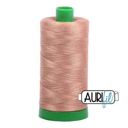 Aurifil 40 Wt 100% Cotton

1000mt (1094yds) Green Spool.

The 40wt range is a versatile, all purpose thread. Long-Arm quilters love how it can run at high speeds with little to no breakage.  

This is a high quality 100% Cotton thread, making it ideal for all forms machine work whether it is on Applique, for Quilting, Machine Piecing or Long-arm Quilting.

If you prefer to do things by hand, this is ideal for Cross stitching, Hand Piecing and work with Lace.

We have 270 colours available on 1000m(1094 yds) spools.