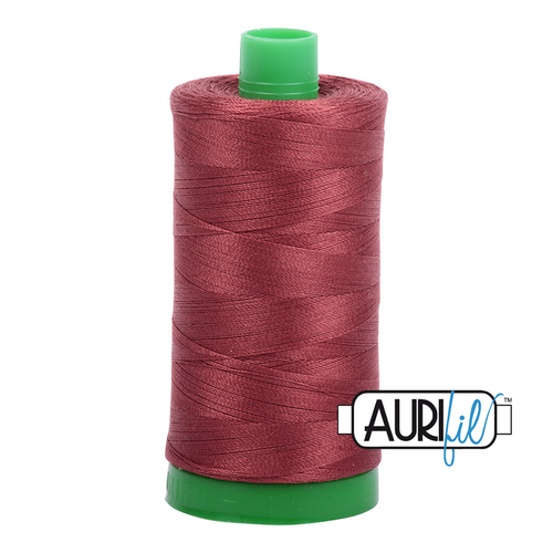Aurifil 40 Wt 100% Cotton

1000mt (1094yds) Green Spool.

The 40wt range is a versatile, all purpose thread. Long-Arm quilters love how it can run at high speeds with little to no breakage.  

This is a high quality 100% Cotton thread, making it ideal for all forms machine work whether it is on Applique, for Quilting, Machine Piecing or Long-arm Quilting.

If you prefer to do things by hand, this is ideal for Cross stitching, Hand Piecing and work with Lace.

We have 270 colours available on 1000m(1094 yds) spools.