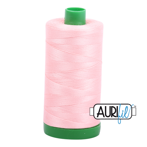 Aurifil 40 Wt 100% Cotton

1000mt (1094yds) Green Spool.

The 40wt range is a versatile, all purpose thread. Long-Arm quilters love how it can run at high speeds with little to no breakage.  

This is a high quality 100% Cotton thread, making it ideal for all forms machine work whether it is on Applique, for Quilting, Machine Piecing or Long-arm Quilting.

If you prefer to do things by hand, this is ideal for Cross stitching, Hand Piecing and work with Lace.

We have 270 colours available on 1000m(1094 yds) spools.