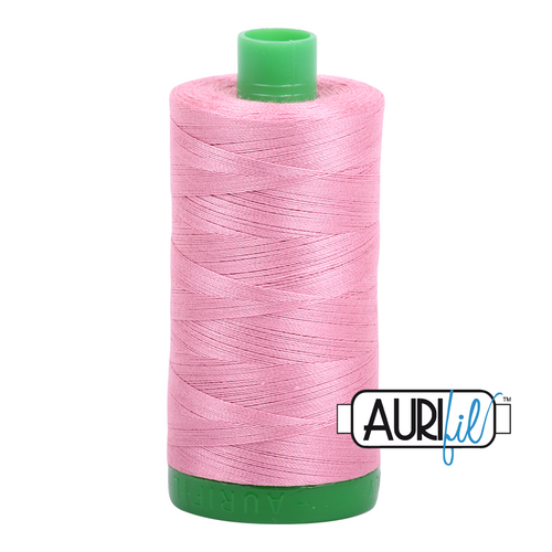 Aurifil 40 Wt 100% Cotton

1000mt (1094yds) Green Spool.

The 40wt range is a versatile, all purpose thread. Long-Arm quilters love how it can run at high speeds with little to no breakage.  

This is a high quality 100% Cotton thread, making it ideal for all forms machine work whether it is on Applique, for Quilting, Machine Piecing or Long-arm Quilting.

If you prefer to do things by hand, this is ideal for Cross stitching, Hand Piecing and work with Lace.

We have 270 colours available on 1000m(1094 yds) spools.