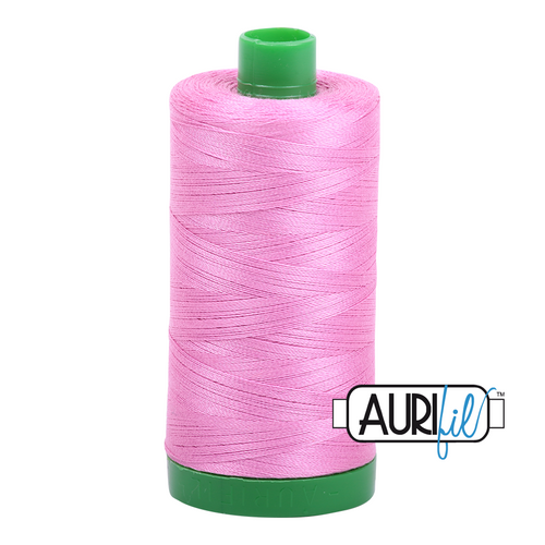 Aurifil 40 Wt 100% Cotton

1000mt (1094yds) Green Spool.

The 40wt range is a versatile, all purpose thread. Long-Arm quilters love how it can run at high speeds with little to no breakage.  

This is a high quality 100% Cotton thread, making it ideal for all forms machine work whether it is on Applique, for Quilting, Machine Piecing or Long-arm Quilting.

If you prefer to do things by hand, this is ideal for Cross stitching, Hand Piecing and work with Lace.

We have 270 colours available on 1000m(1094 yds) spools.