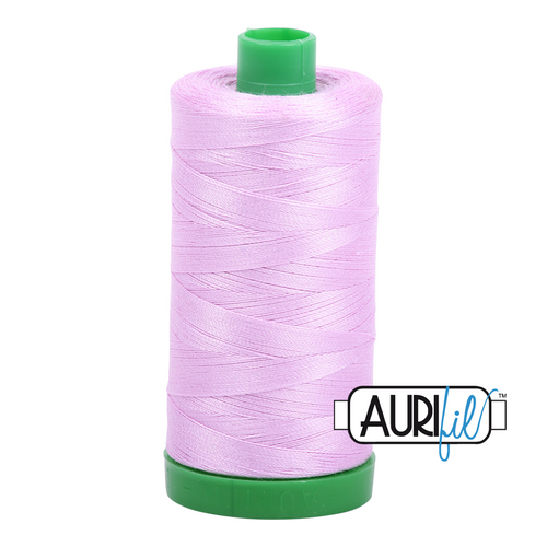 Aurifil 40 Wt 100% Cotton
1000mt (1094yds) Green Spool.
The 40wt range is a versatile, all purpose thread. Long-Arm quilters love how it can run at high speeds with little to no breakage.
This is a high quality 100% Cotton thread, making it ideal for all forms machine work whether it is on Applique, for Quilting, Machine Piecing or Long-arm Quilting.
If you prefer to do things by hand, this is ideal for Cross stitching, Hand Piecing and work with Lace.
We have 270 colours available on 1000m(1094 yds) spools. Aurifil 40 Wt 100% Cotton
1000mt (1094yds) Green Spool.
The 40wt range is a versatile, all purpose thread. Long-Arm quilters love how it can run at high speeds with little to no breakage.
This is a high quality 100% Cotton thread, making it ideal for all forms machine work whether it is on Applique, for Quilting, Machine Piecing or Long-arm Quilting.
If you prefer to do things by hand, this is ideal for Cross stitching, Hand Piecing and work with Lace.
We have 270 colours available on 1000m(1094 yds) spools.