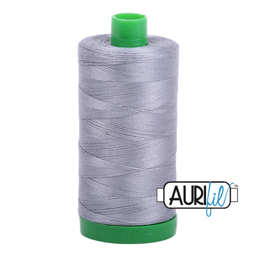 Aurifil 40 Wt 100% Cotton

1000mt (1094yds) Green Spool.

The 40wt range is a versatile, all purpose thread. Long-Arm quilters love how it can run at high speeds with little to no breakage.  

This is a high quality 100% Cotton thread, making it ideal for all forms machine work whether it is on Applique, for Quilting, Machine Piecing or Long-arm Quilting.

If you prefer to do things by hand, this is ideal for Cross stitching, Hand Piecing and work with Lace.

We have 270 colours available on 1000m(1094 yds) spools.