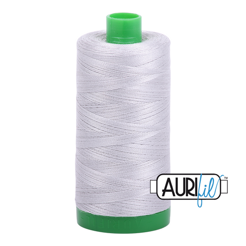 Aurifil 40 Wt 100% Cotton

1000mt (1094yds) Green Spool.

The 40wt range is a versatile, all purpose thread. Long-Arm quilters love how it can run at high speeds with little to no breakage.  

This is a high quality 100% Cotton thread, making it ideal for all forms machine work whether it is on Applique, for Quilting, Machine Piecing or Long-arm Quilting.

If you prefer to do things by hand, this is ideal for Cross stitching, Hand Piecing and work with Lace.

We have 270 colours available on 1000m(1094 yds) spools.