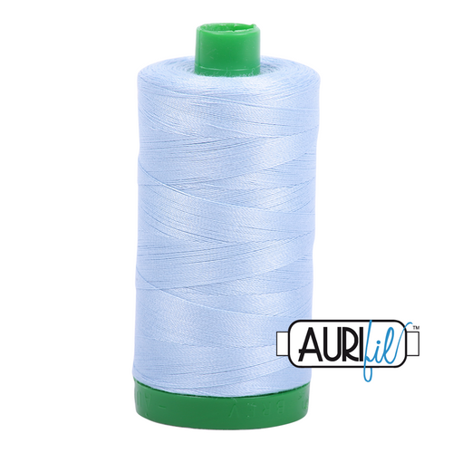 Aurifil 40 Wt 100% Cotton

1000mt (1094yds) Green Spool.

The 40wt range is a versatile, all purpose thread. Long-Arm quilters love how it can run at high speeds with little to no breakage.  

This is a high quality 100% Cotton thread, making it ideal for all forms machine work whether it is on Applique, for Quilting, Machine Piecing or Long-arm Quilting.

If you prefer to do things by hand, this is ideal for Cross stitching, Hand Piecing and work with Lace.

We have 270 colours available on 1000m(1094 yds) spools.